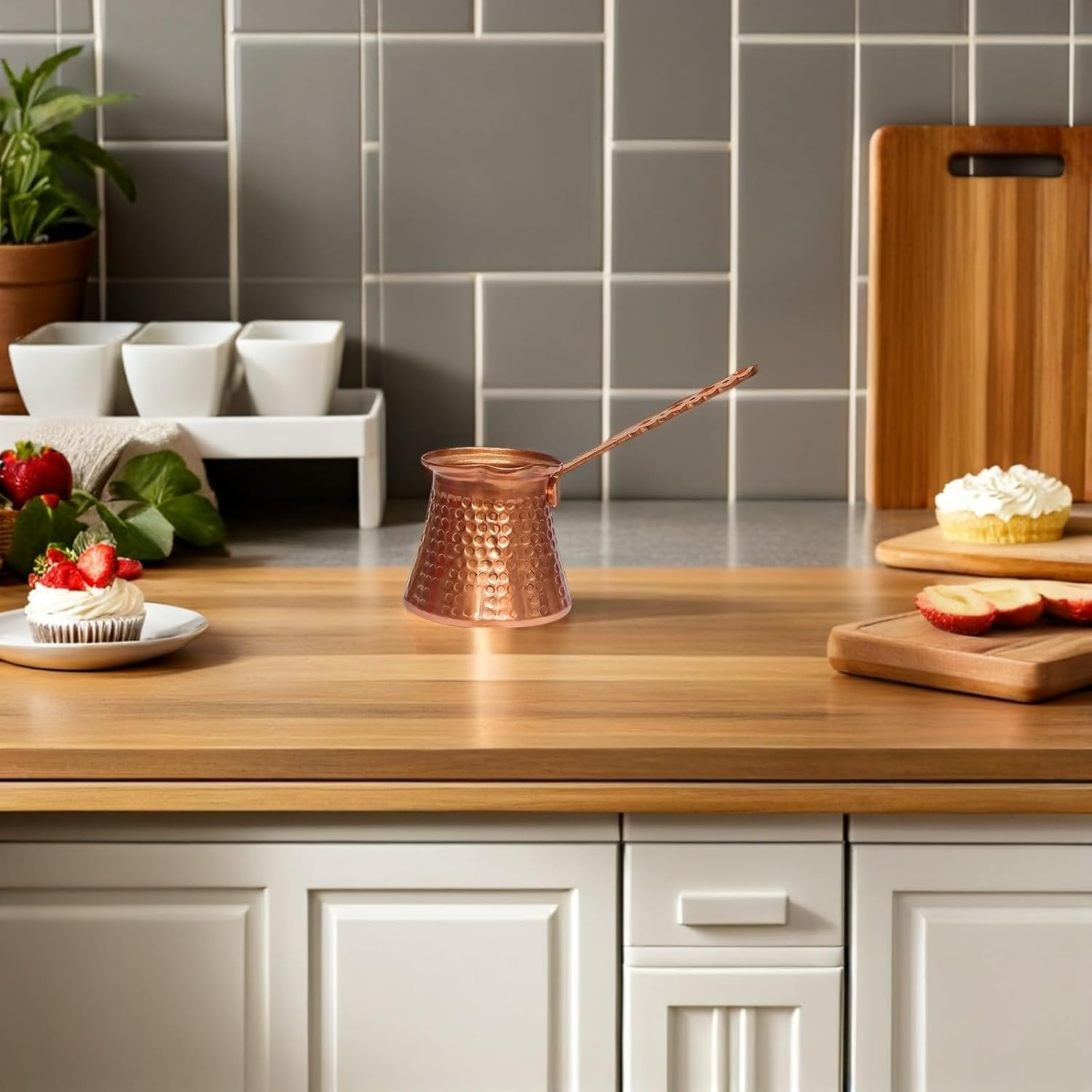 NUOBESTY Multi-Function Turkish Coffee Pot Compact Espresso Kettle Heat-Resistant Coffee Maker for Tea and Hot Beverages