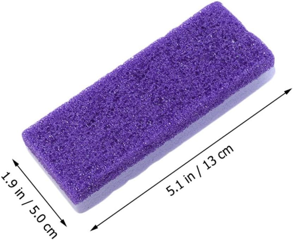 Gogogmee 5Pcs Double Sided Pumice Stone Foot Care Ergonomic Dead Skin Callus Remover Durable PU Exfoliating Scrubbers for Smooth Skin Purple image number 2