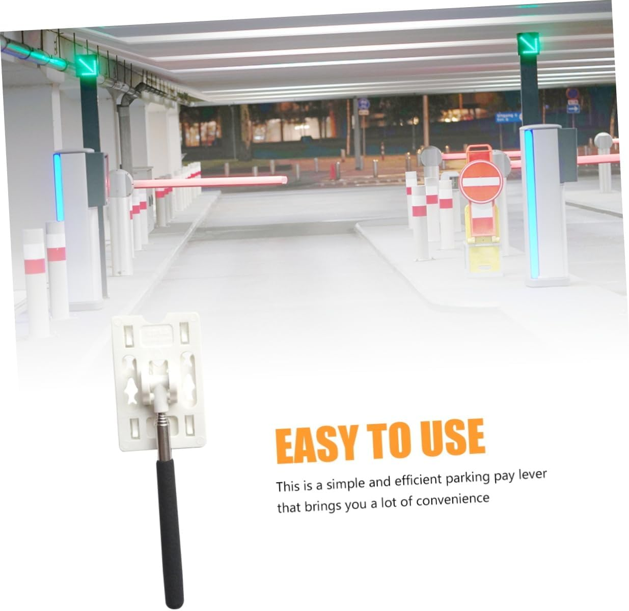 Anneome Check-In Pole Parking Toll Swiping Stick Abs Stainless Steel Quick Payment