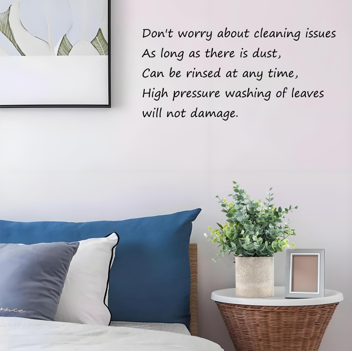 2Pcs Home Decor Artificial Plants, Fake Plants Eucalyptus Potted,Eucalyptus Leaf Potted Plants for Coffee Table Decor,Home Decor Items,Kitchen Dining Table Shelf Desk Bathroom Decor image number 1