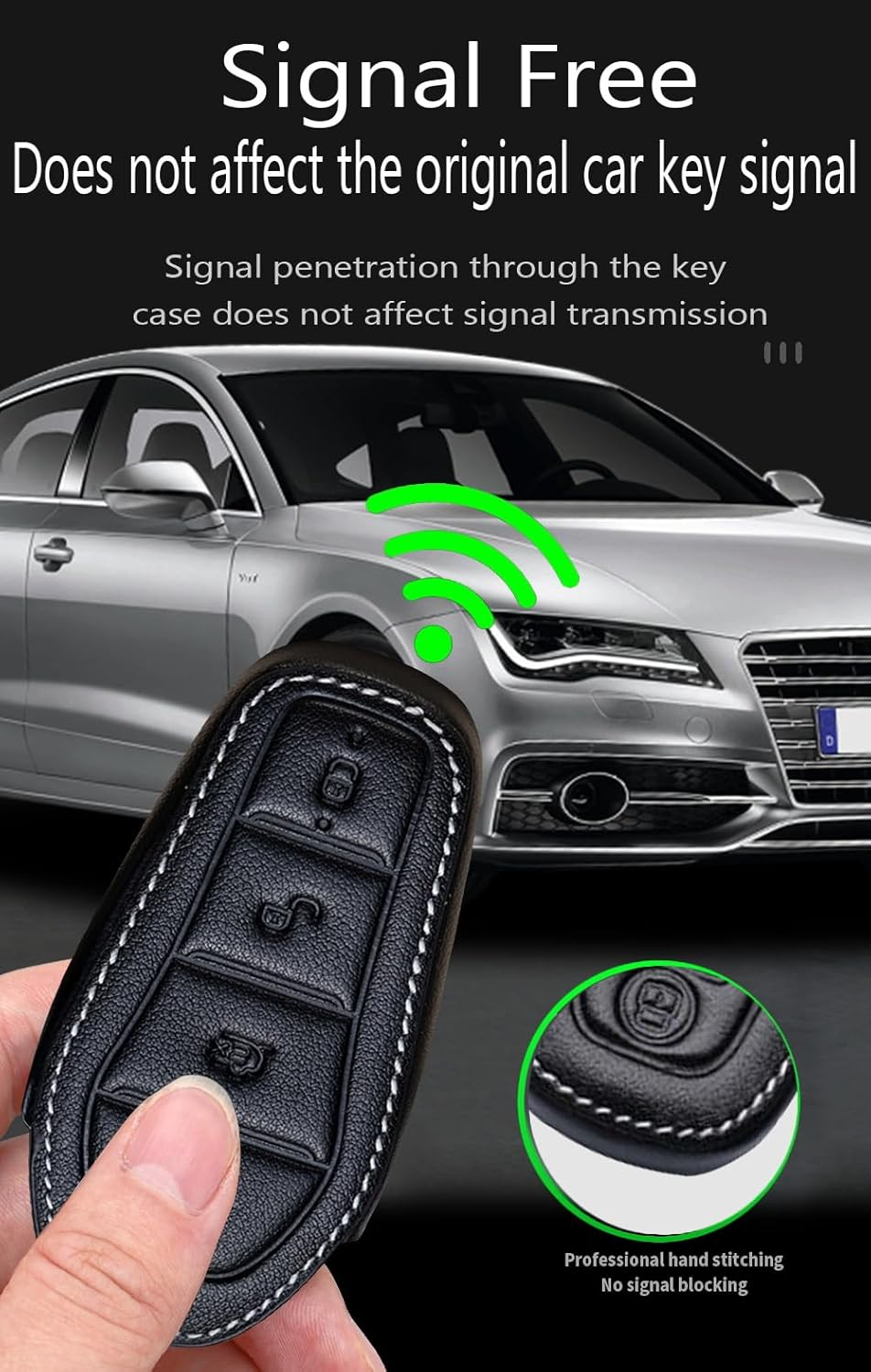 Ontto Leather Car Key Fob Cover Fit for BYD Atto 3 Dolphin Seal U-Dm-I Sealion 7 Sealion 6 Shark 6 Key Case Holder Shell Key Chain Keyring Protector Car Styling Accessories Black 1 - 1-Pink image number 7