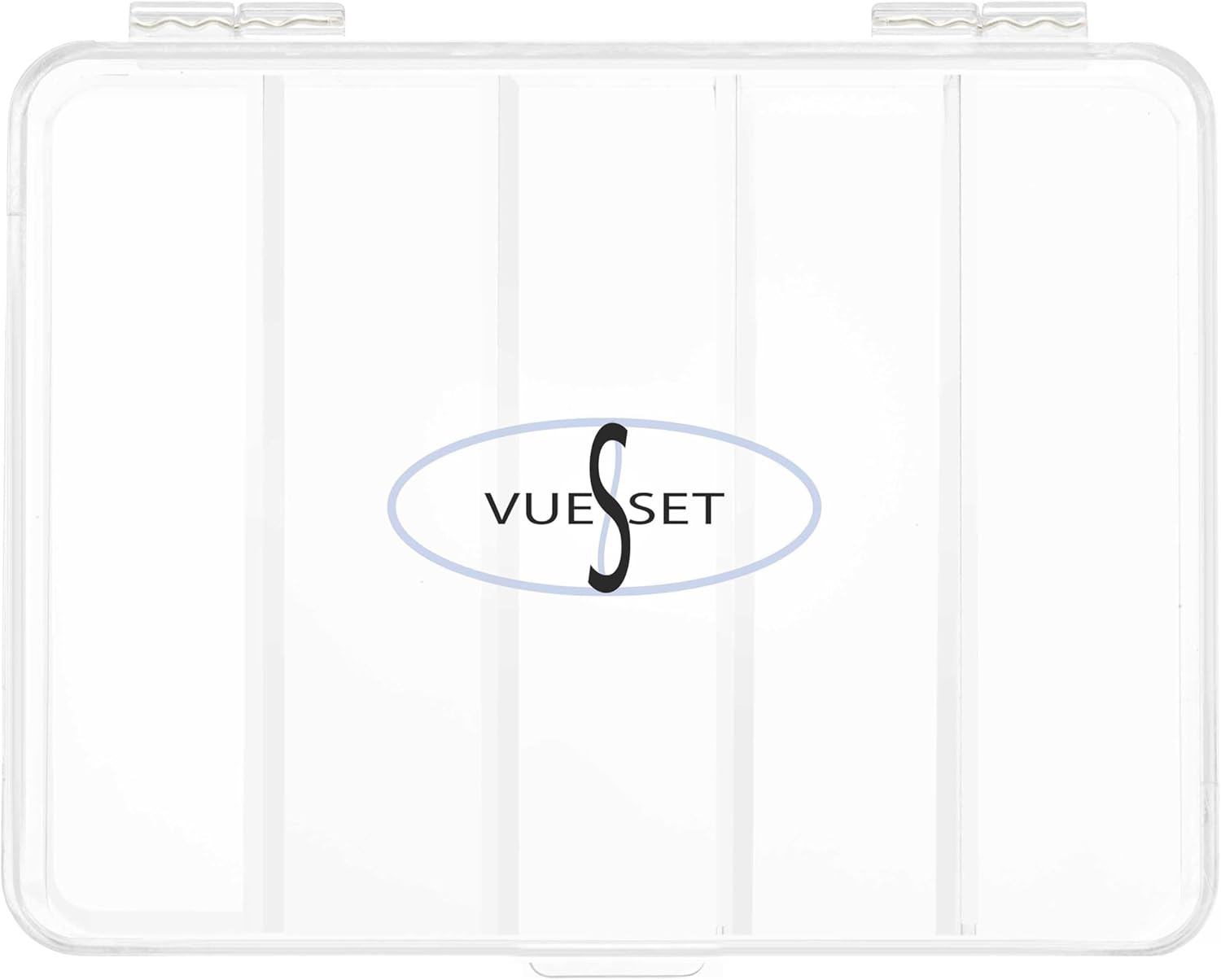 Vueset Taxi | Makeup Organizer Travel Case | 5 Sections, Transparent, 4.25 X 3.25 X 0.75 Inches, Transparent Case image number 1