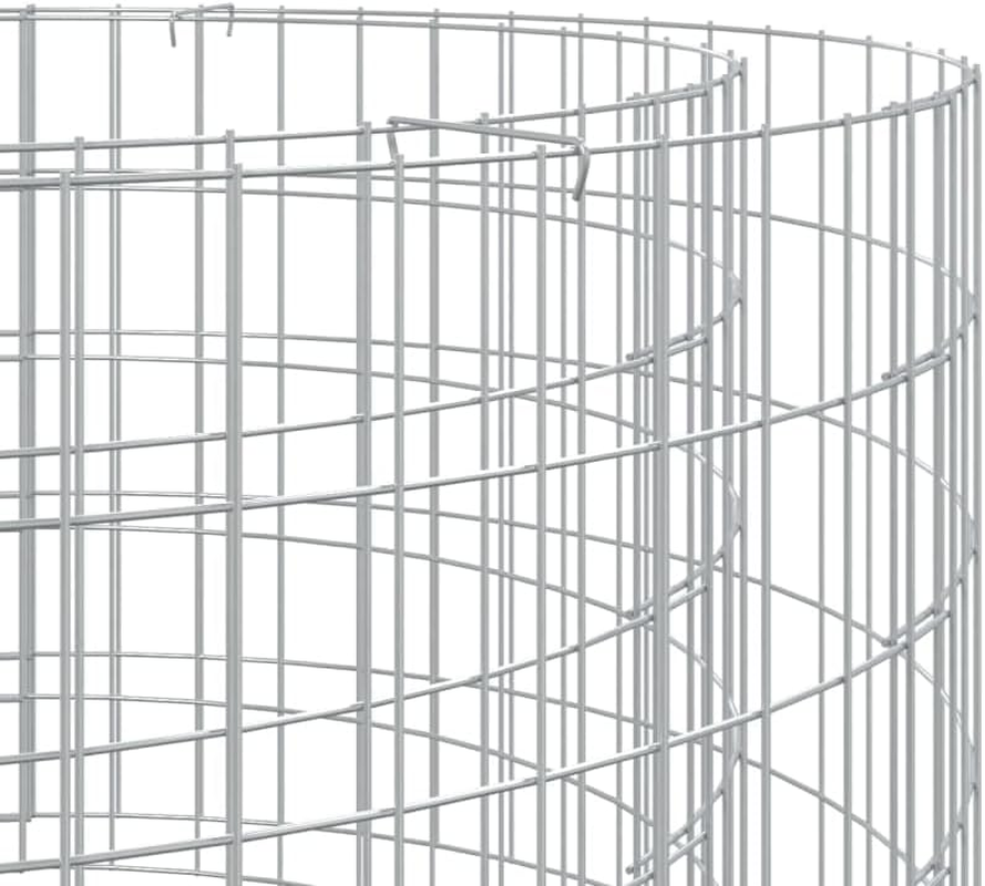 Vidaxl Gabion Fire Pit - Durable, Galvanised Iron Construction - Ideal for Garden/Patio Use - Easy Assembly - Dimensions: 100 X 50 Cm image number 4