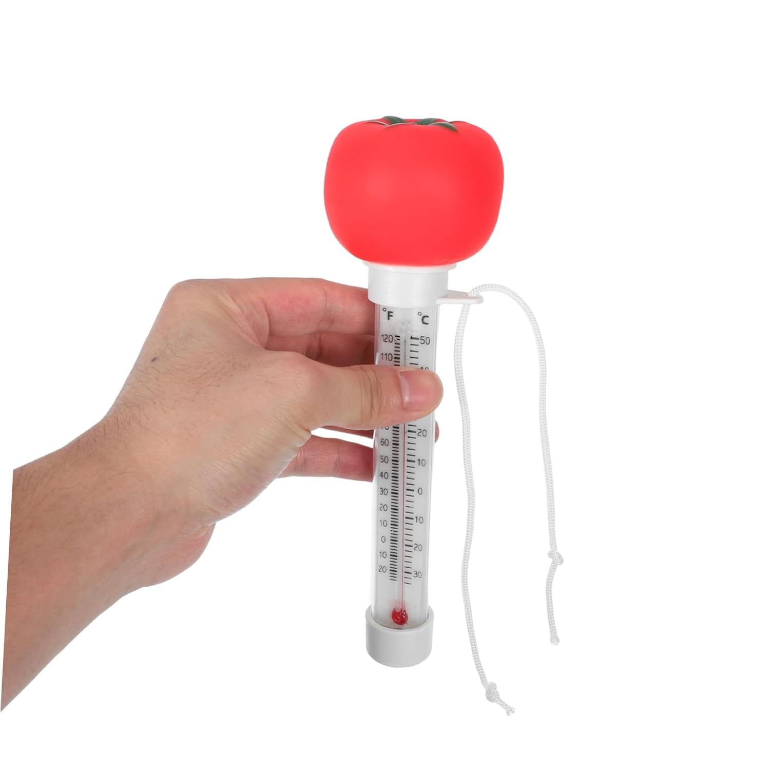 Floating Cartoon Pool Thermometer for Design Easy-Read Large Display Temperature Gauge for Baths Hot Tubs Spas and Aquariums for Boy Girl and Tomato image number 1