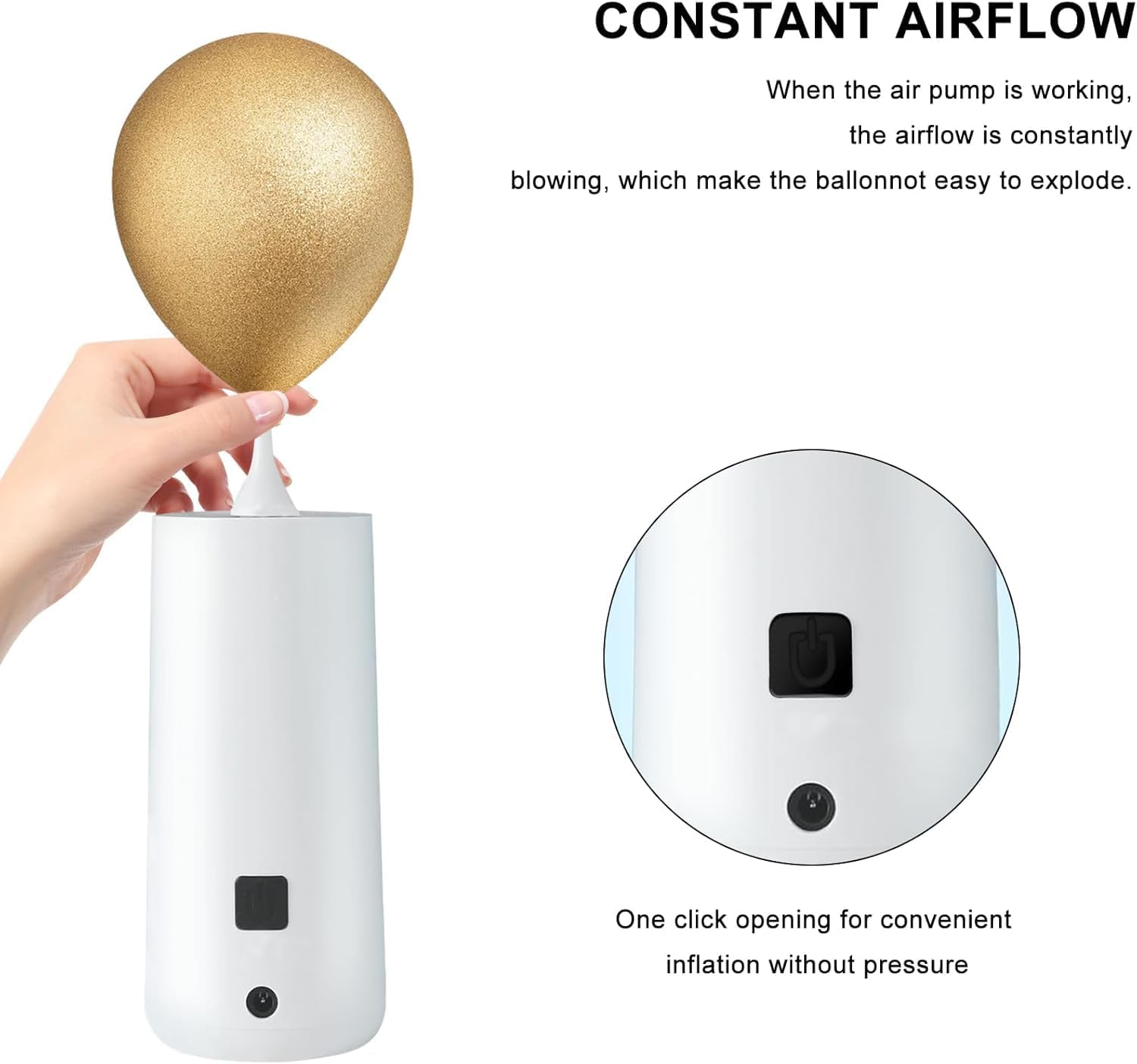 Balloon Pump Electric,Portable Dual Nozzle Electric Balloon Blower Machine,Portable Balloon Pump for Party Wedding Birthday and Festival Decoration,Graduation image number 6