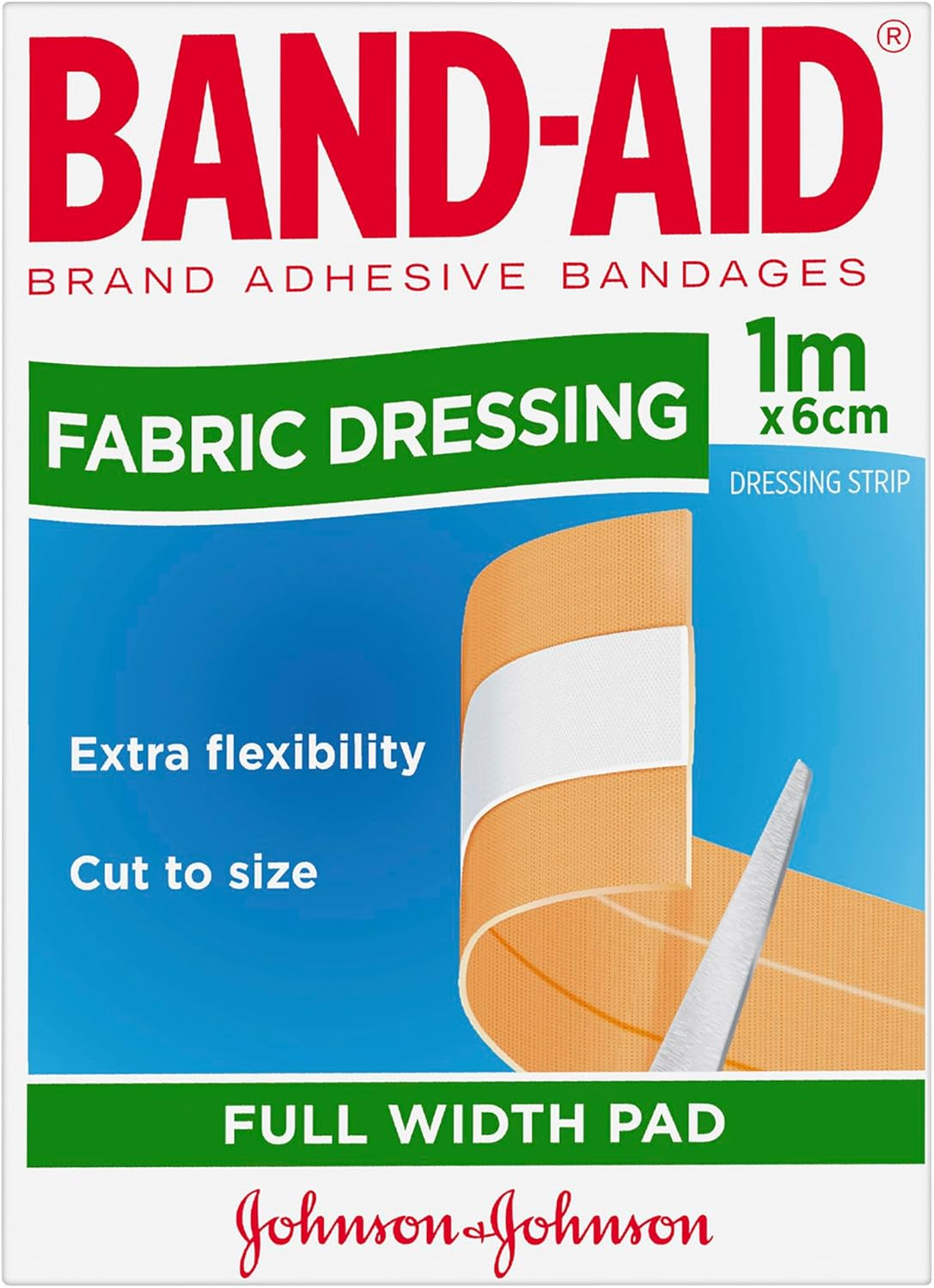 Band-Aid Fabric Dressing Strip, 6 Cm Width X 1 Meters Length
