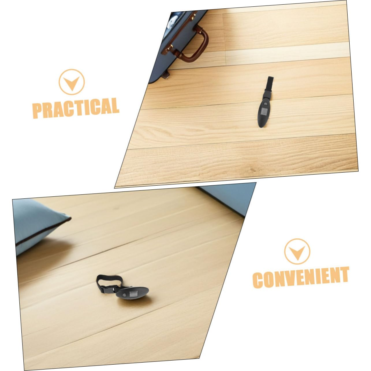 TINEASUR 2Pcs Portable Digital Hanging Luggage Scale Handheld Electronic Travel Weighing Tool with Clear LCD Display for Accurate Baggage Weight Measurement image number 2