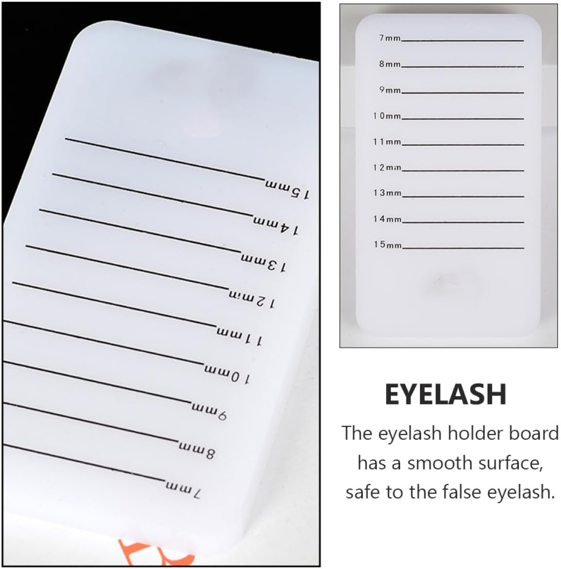 SEWACC Eyelash Extension Platform Acrylic Eyelash Grafting Pallet White Extension Supplies Lash Pads for Professional Lash Application image number 4