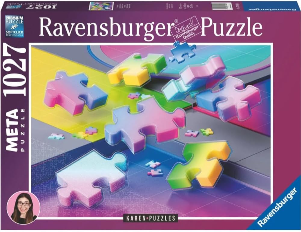 Ravensburger - Gradient Cascade Puzzle 1000 Piece Jigsaw for Adults, Modern Colorful Artwork, Fun and Challenging image number 4
