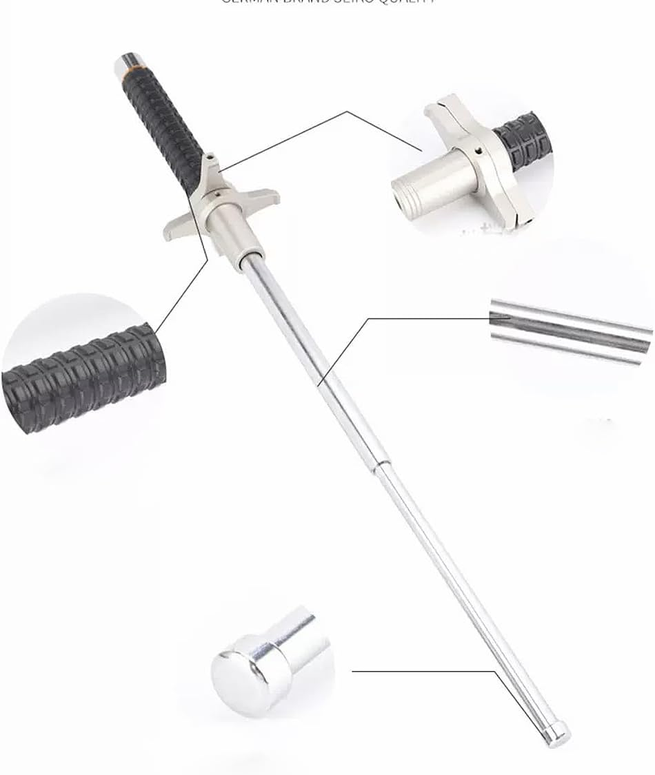 2Ft Hand-Held Collapsible Stick (Silver)