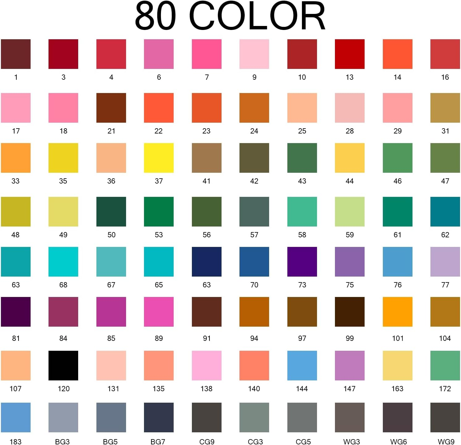 Alcohol Markers, 80 Color Art Marker Set, Alcohol Markers for Kids, Beginners, Artists, Double Tip Graphic Markers with Bucket Artist Kids Teen Back to School Gift Texters Kit-Black image number 2