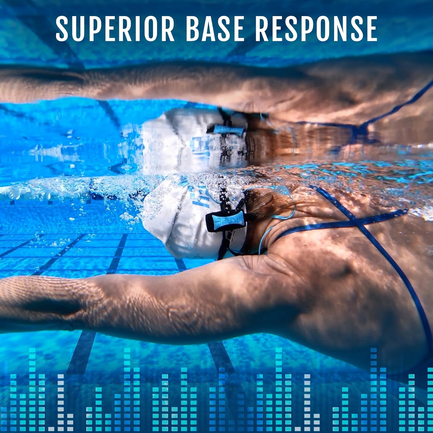 H2O Audio Surge SX10 Waterproof IPX8 Headphones &ndash;(Short Cord Design), In-Ear Noise Cancelling Earbuds for Swimming, Running, Sports &ndash; Lightweight, Secure Fit, Dynamic Bass, Memory Foam Tips