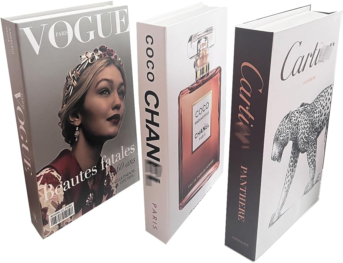 3PCS Large Decorative Faux Books, Home Decor Coffee Table Fake Book for Decoration, Bookshelf Aesthetic Book Set, Living Room Preppy Stylish Modern Decor image number 4