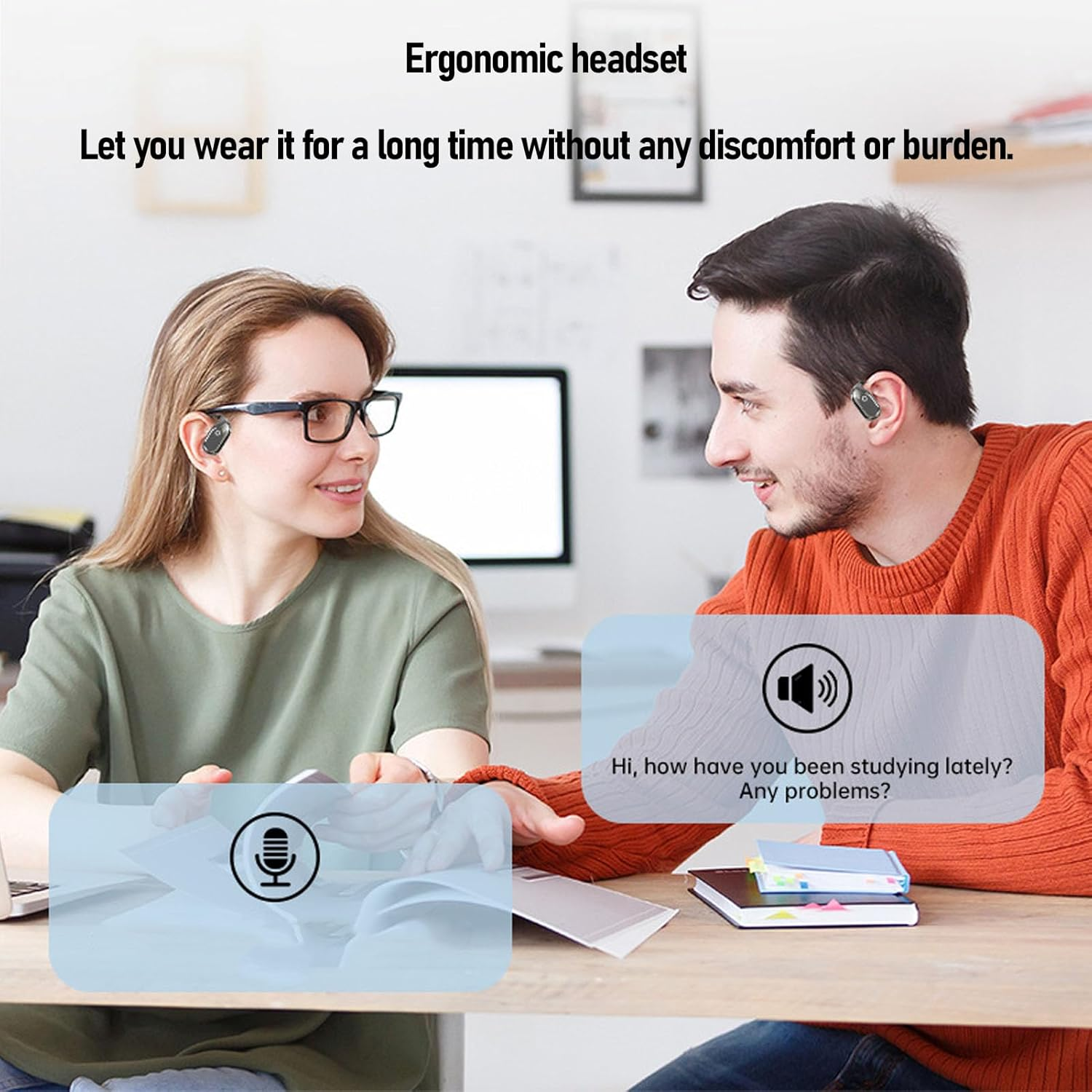 Plyisty - Translation Earphones, 4 Modes 80 Languages for AI Translator - Earphones, Wireless Translation Earphones (Black) image number 3