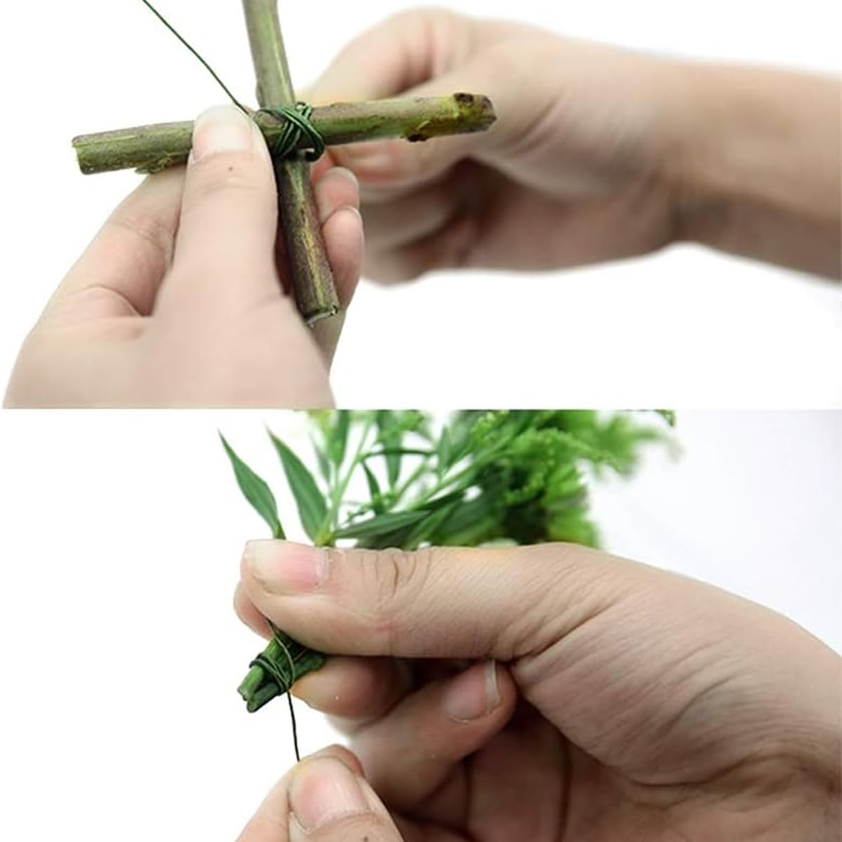 AIMALL 20 Rolls 0.7Mm X 35M Green Galvanized Wire, Durable Soft Binding Wire for Crafts, Christmas Decoration, and Floral Arrangements, Easy to Bend and Shape, 22 Gauge image number 4