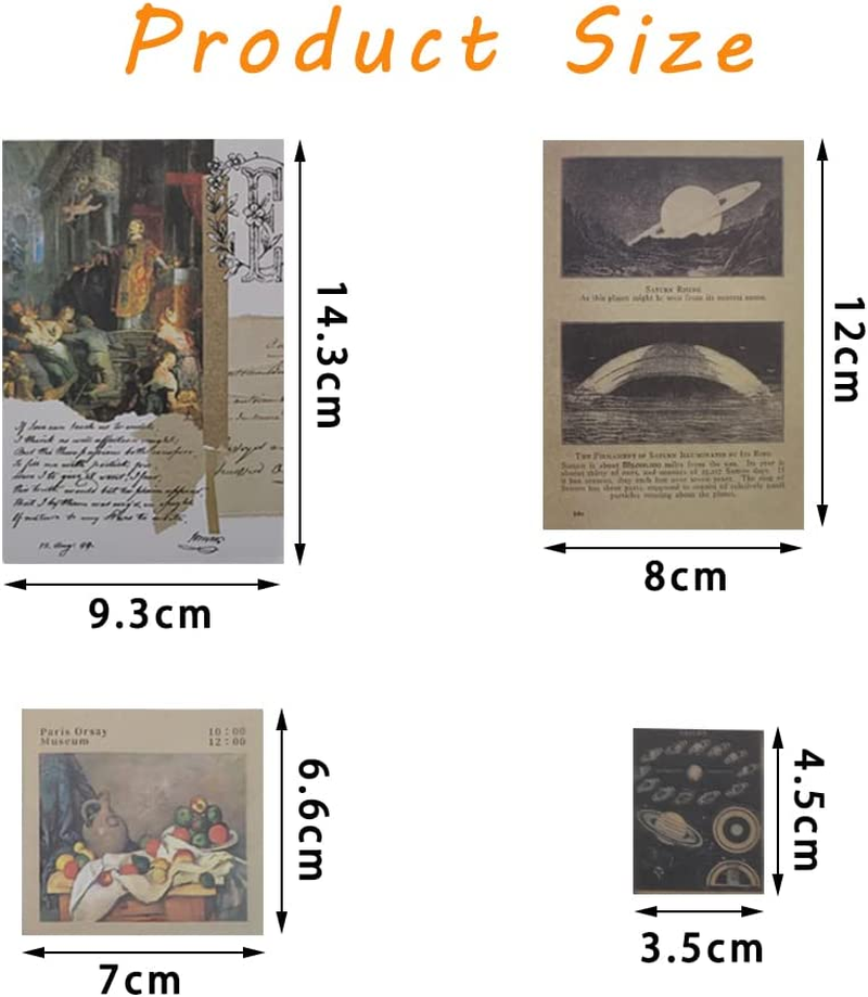 400 Pcs Vintage Scrapbooking Supplies Including 240 Pcs Retro Scrapbook Paper Decor and 160 Pcs Adhesive Washi Stickers for Scrapbooking Album Art Craft Travel Journal image number 6