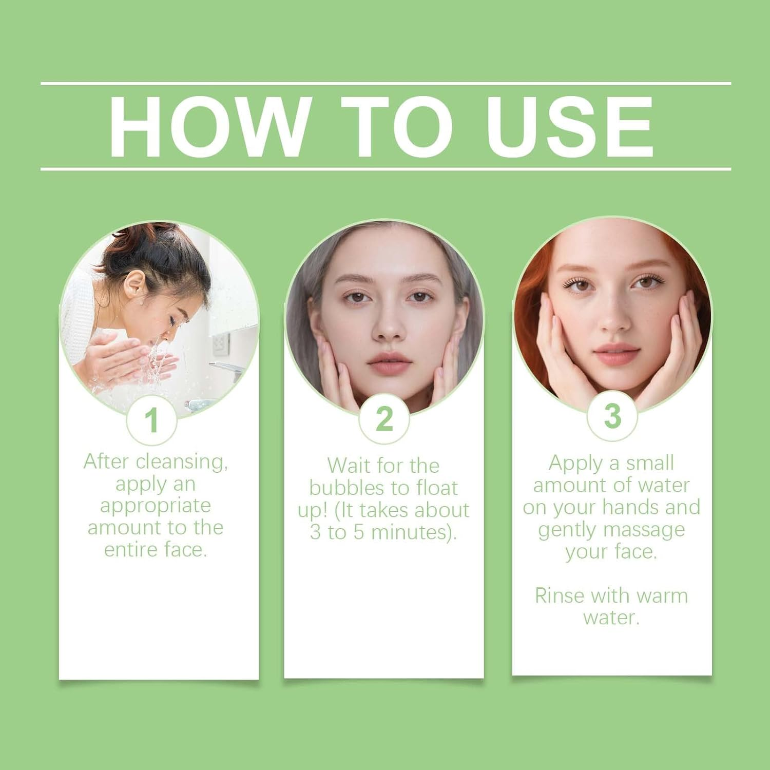 Holy Basil Bubble Deep Cleansing Facial Mask - Gentle Face Wash for Pores Blackhead Removal, Skin Purification & Pore Care, Sensitive Skin Safe, 3.17 Fl Oz image number 5