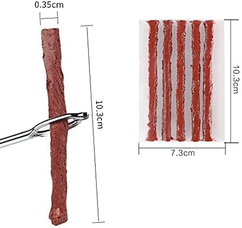 Dogfish Tubeless Tire Repair Rubber Tire Repair Kit 15 Piece Set of Tire Puncture Rubber Emergency Motorcycle Bicycle Tire Repair Rubber Strip image number 2
