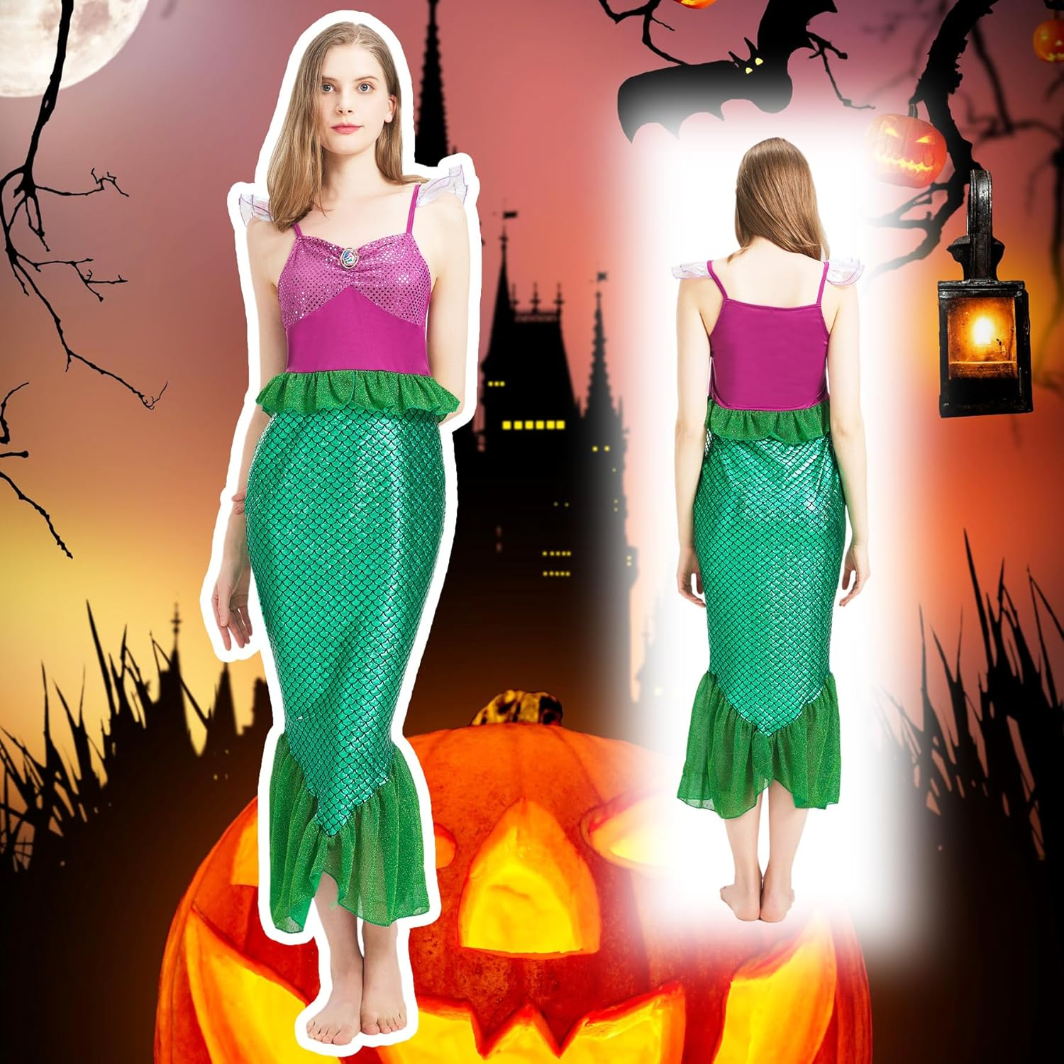 Womens Princess Costume Halloween Cosplay Party Dress up Role Play Outfits for Adult image number 1