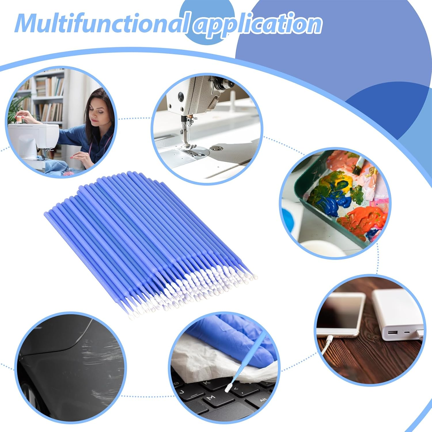 240Pcs Touch up Paint Brushes Repair Ultra-Fine Paint Brushes for Automotive Paint Chip Repair,Disposable Micro Paint Applicators for Detailing Clearance Cleaning (Length: 4IN Tips:1.5/2/2.5Mm) image number 1