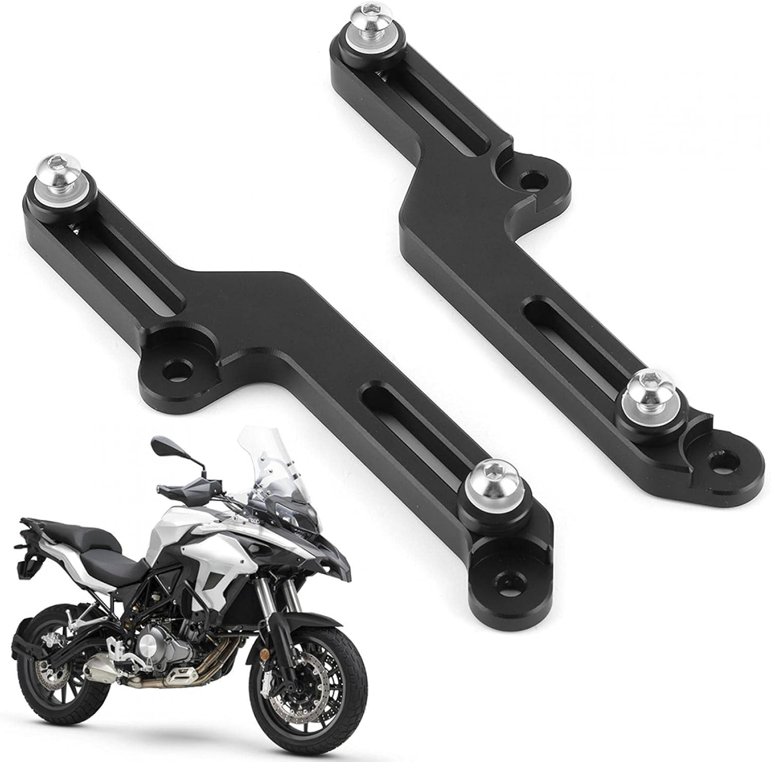 Windshield Adjusters Reducing Noise High Strength Windshield Adjust Bracket T6 Aluminum Black for Hondas Cb500X 2013‑2016 image number 2