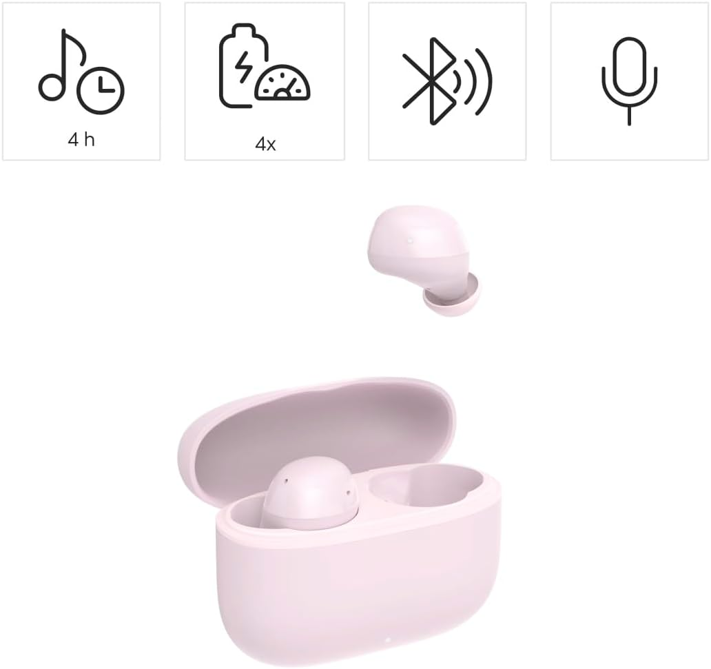 Hama Freedom Buddy II True Wireless Earbuds, ENC, Pink