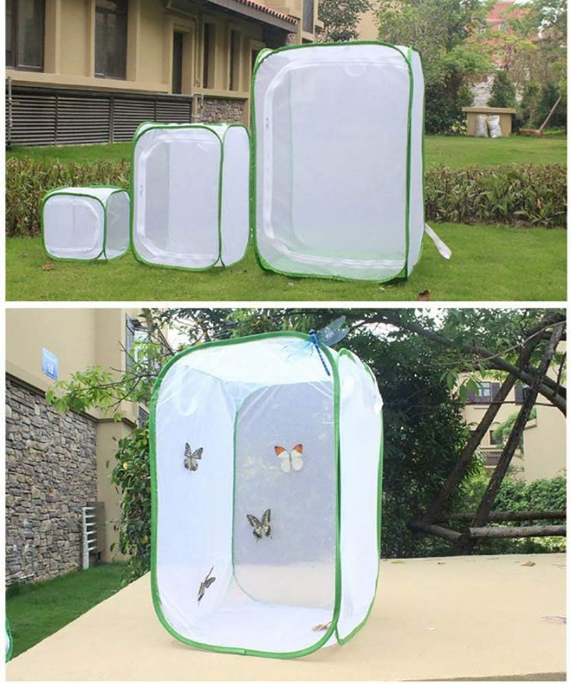 Professional Butterfly Habitat Insect Cage 15.7 X 15.7 X 23.6 Inch Caterpillar Enclosure Pop-Up Polyester Bottom for Easier Clean