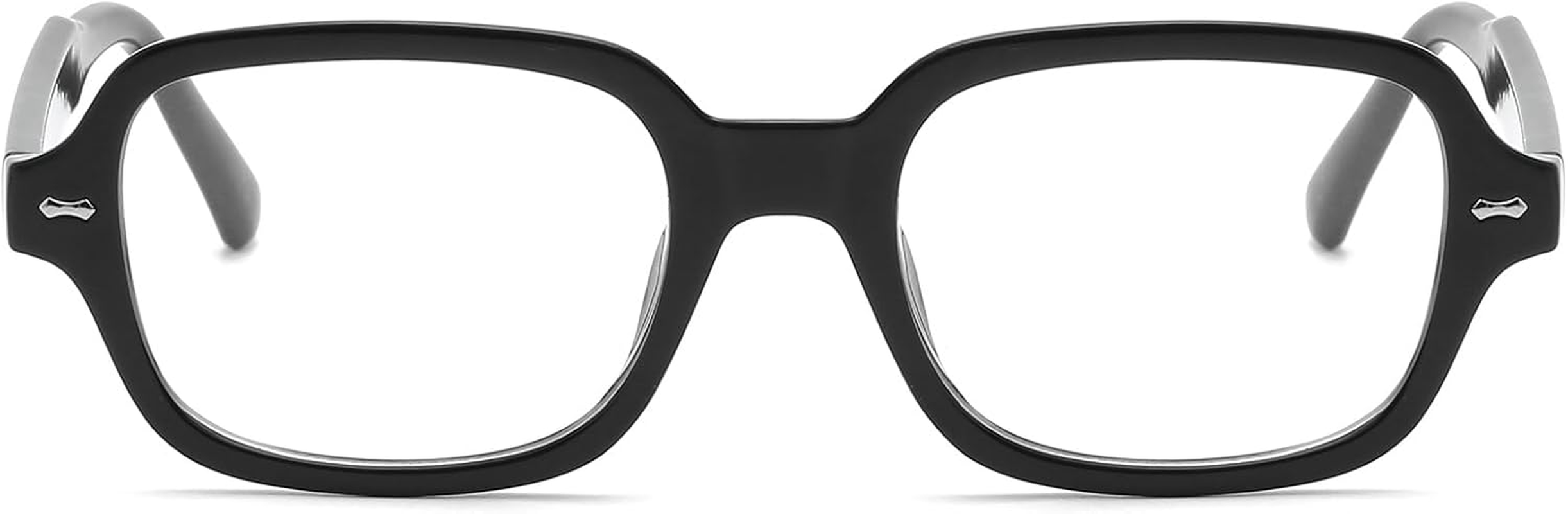 LJCZKA Rectangle Blue Light Glasses Womens Mens Computer Glasses Square Frame anti Eye-Fatigue for Reading, Texting & Gaming - Black image number 6