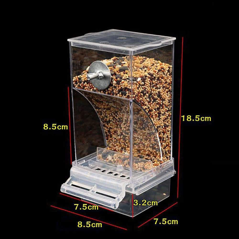 1Pcs Bird Cage Feeder Automatic Parrot Seed Feeders Canary Small Cockatiel image number 5