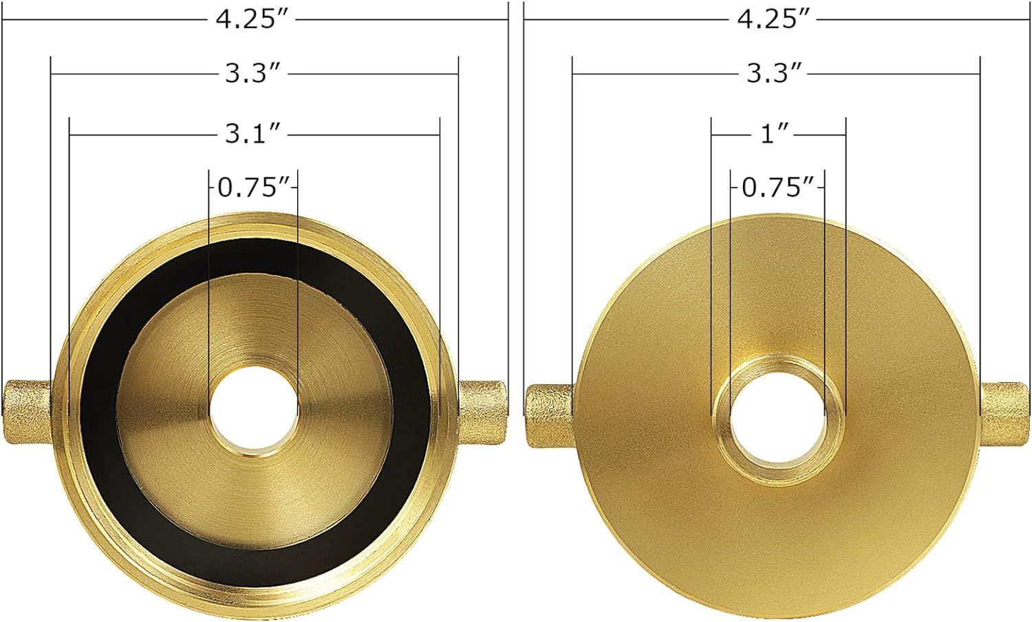NOVINO Fire Hydrant Hose Adapter 2-1/2" NST/NH Female X 3/4" GHT Male, Brass Fire Hydrant Adapter to Garden Hose image number 5