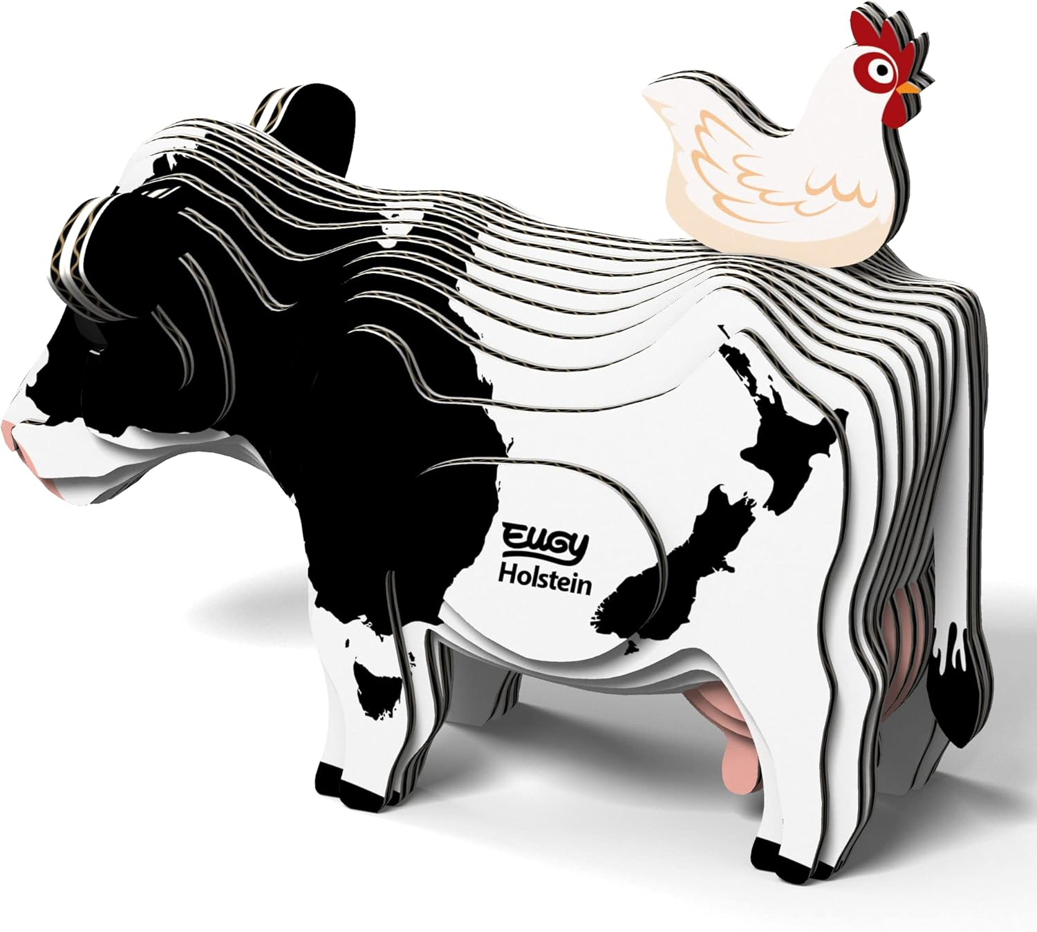 EUGY 079 Holstein Friesian 3D Puzzle - 23 Piece Eco-Friendly Educational Toy Puzzle for Boys, Girls & Kids Ages 6+ image number 3