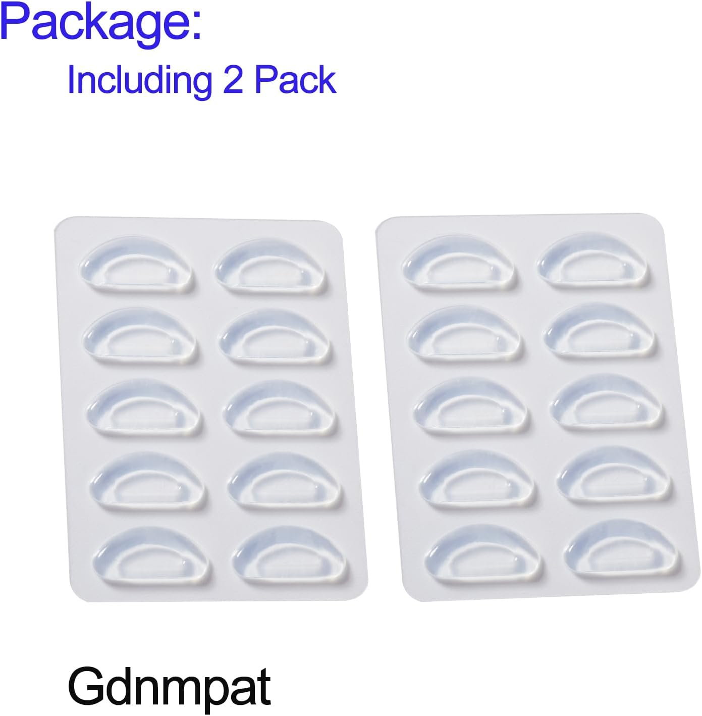 Eyeglass Nose Pads, anti Slip Nose Pads for Glasses with Super Sticky Backing, Soft Silicone Adhesive Glasses Nose Pad (10 Clear Pairs)