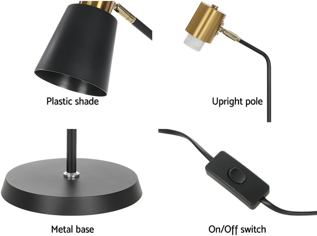 Artiss Floor Lamp, Metal LED Light Lamps Corner Standing Lights Display Stand Remote Control Home Decor for Reading Living Room Bedroom, Plastic Lampshade Stable Base Black image number 1