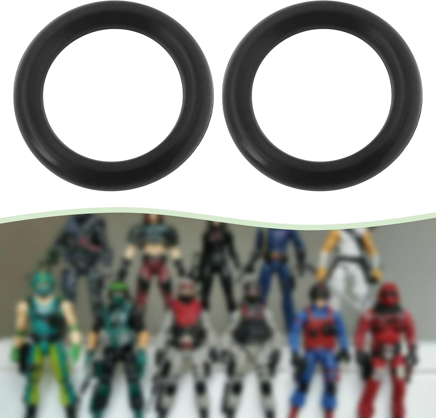 SING F LTD 50Pcs Figure Soldier Sealing O-Rings Compatible with 3-3/4-Inch Cobra G.I. Joe Action Figure Belts Black (15.8X11X2.4Mm) image number 6