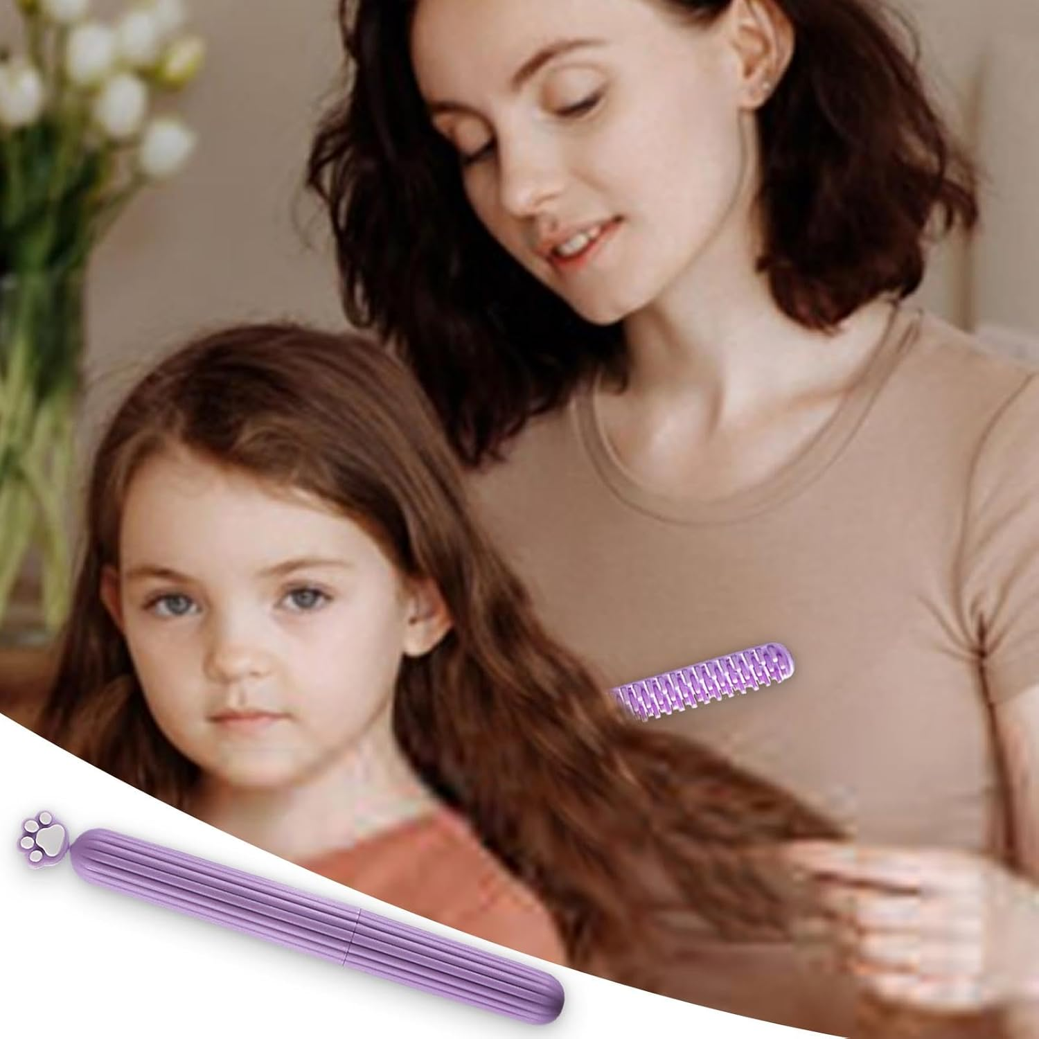 Compact Comb for Women, Beauty Comb for Girl - Lightweight Hair Care Brush Small Cute Comb for Dating, Travel, Business Travel, Party image number 2