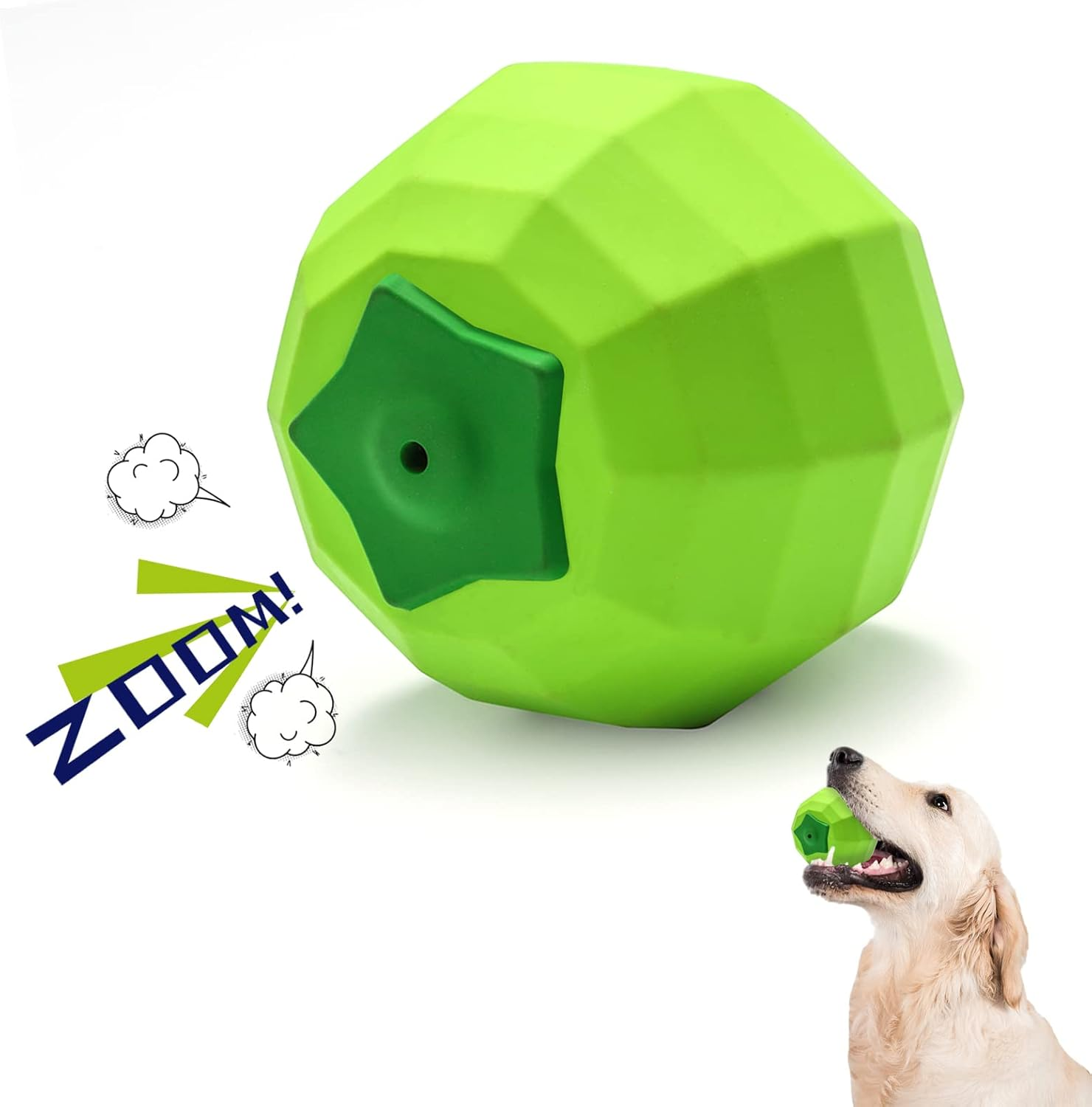 Dog Squeaky Toys for Aggressive Chewers Large Breed Balls Interactive Dog Ball Toy Almost Indestructible Tough Durable for Medium Small Dogs Puppy Chew Toys Teeth Cleaning with Natural Rubber image number 6
