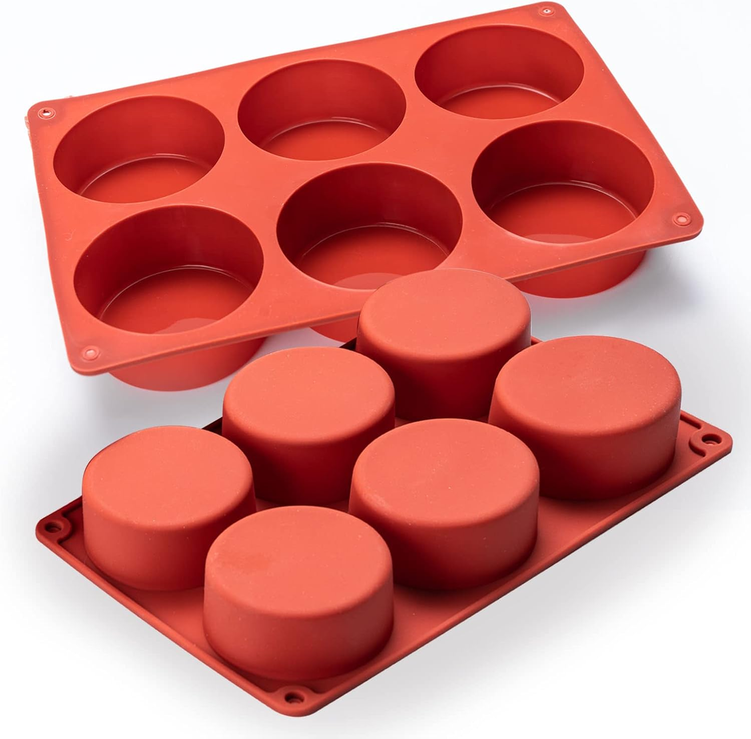 Silicone Egg Molds Frittata Pan, 2 Pack Starbuc Bites Molds Deep 3 Inch Dash Cups Sous Vide Mold round Rolls for Breakfast Sandwiches Omelets Dinner Rolls Baking image number 4