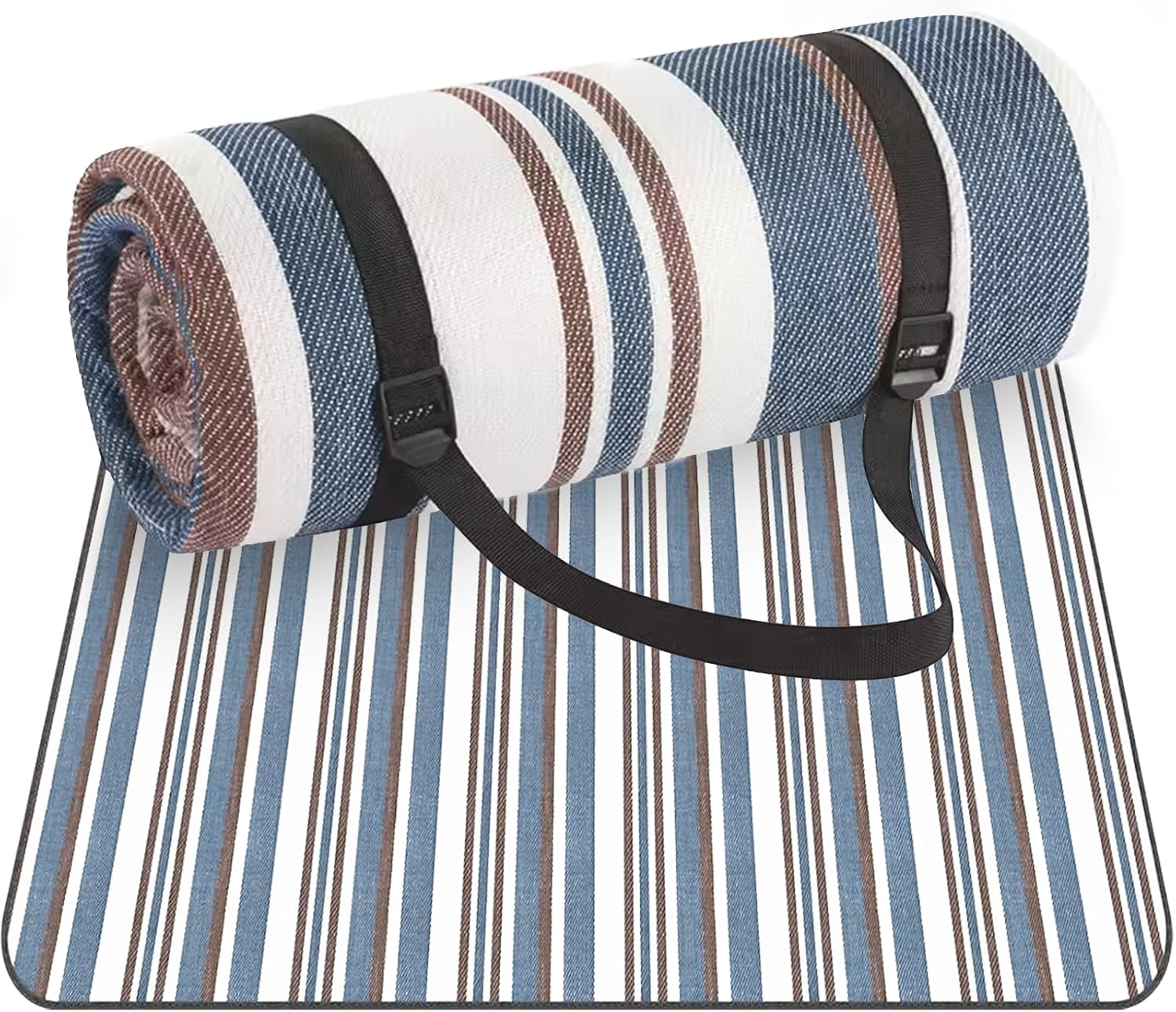 Zalizr Extra Large Waterproof Picnic Blanket, 200 X 200 CM, Foldable 3-Layer Outdoor Mat for 6-8 Adults, Portable Picnic Mat with Carry Strap for Camping, Beach, Park, Grass & Indoor Use image number 2