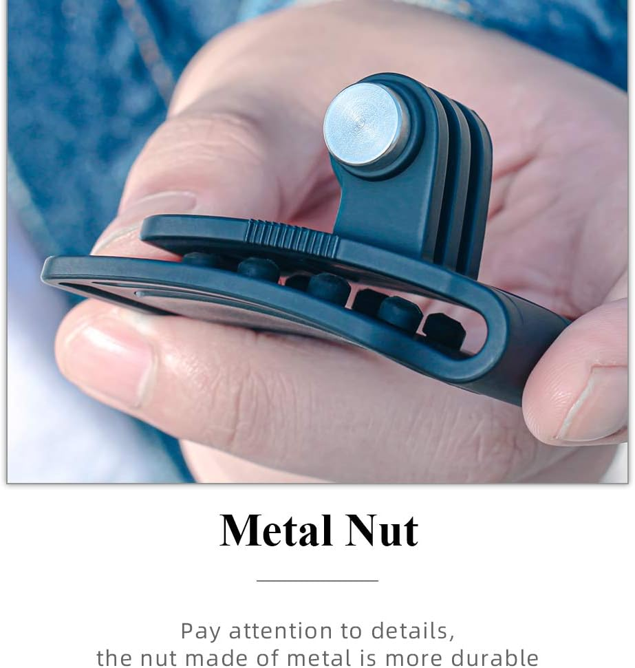 SUREWO Baseball Hat Clip Mount Baseball Cap Clamp Quick Release Mount Compatible with Gopro Hero 13 12 11 10 9 8 7 6 5 Black,Dji Osmo Action 5 Pro/4/3/2,Akaso/Crosstour/Campark and More