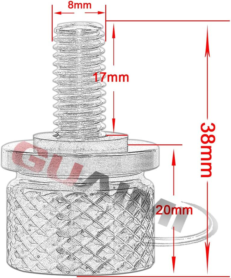 Black Stainless Knurled Fender Rear Seat Bolt Screw for Indian Scout All Models 2015-2020 - American Skeleton image number 2
