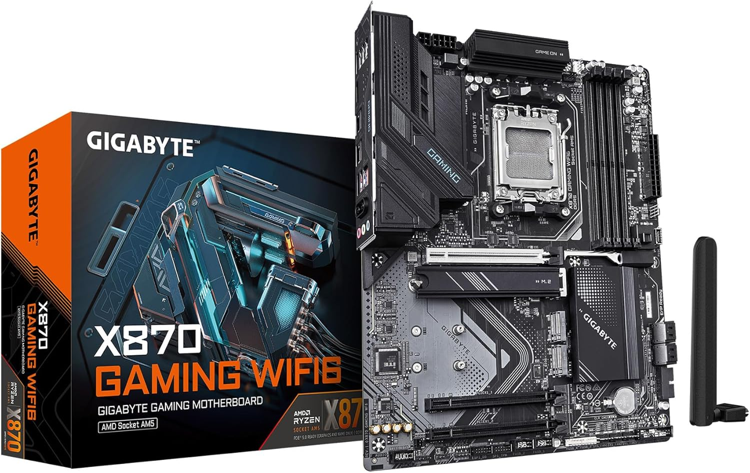 GIGABYTE X870 Gaming WIFI6 AM5 LGA 1718, ATX, DDR5, 3X M.2, Pcie 5.0, USB4, Wifi 6, 2.5Gbe LAN, Ez-Latch, 5-Year Warranty image number 2