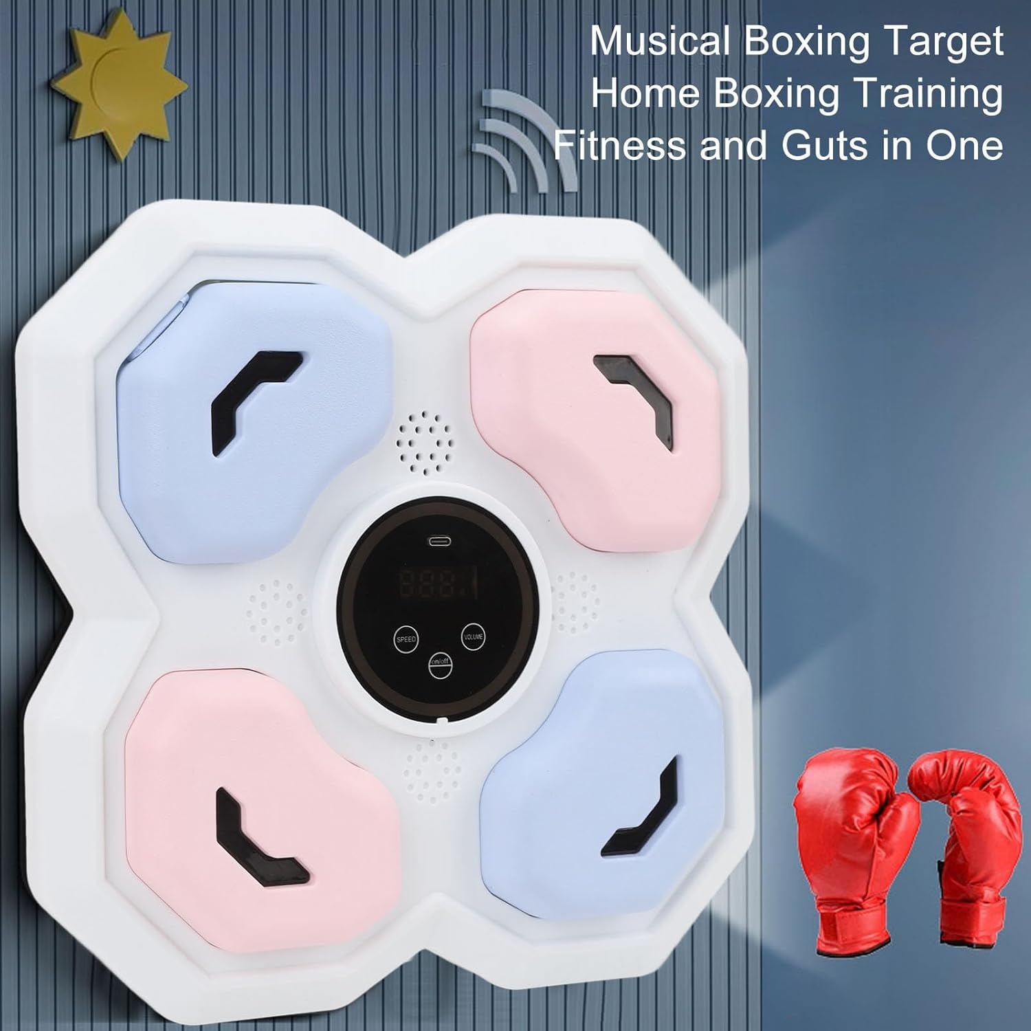 Music Boxing Machine Wall Mounted, Digital Boxing Wall Pad Punching Target, Portable Home Wall Mount Music Boxing for Home Gym image number 5