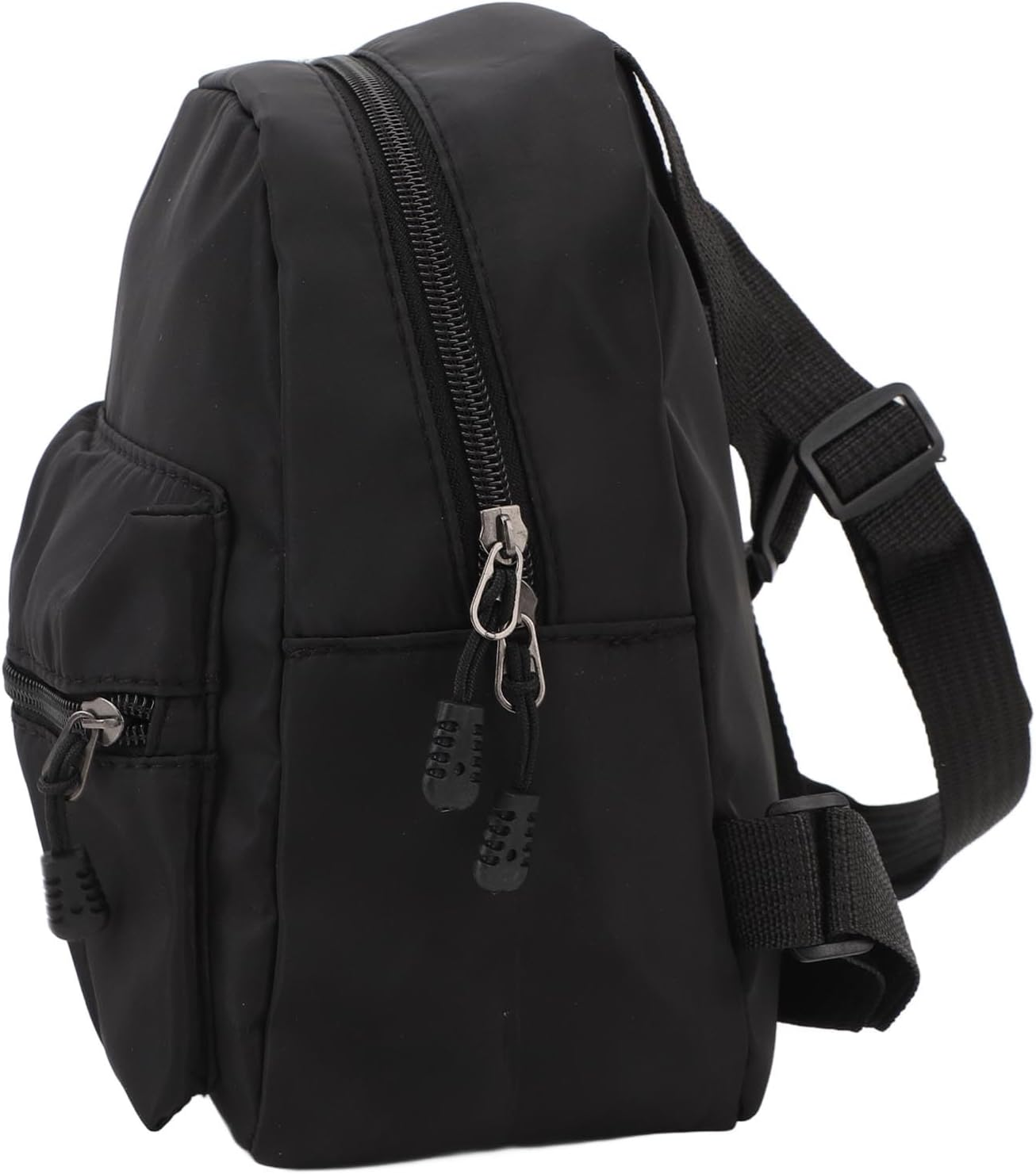 Changor Mini Backpack Purse, Waterproof Adjustable Shoulder Strap Stylish Minimalist Black Small Backpack Mini Backpack for Women for School image number 4