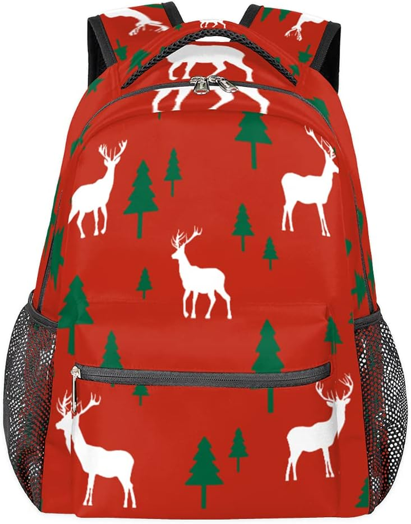 SEEKJOYS Forest Moose Printing Backpack Personalized Pattern Book Bags Leisure Rucksack for Teen Boys and Girls Backpack Laptop Athletic Outdoor Hiking Camping Travel School Bag Waterproof Daypack, Multi image number 2