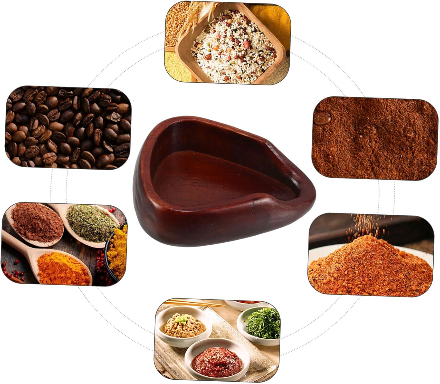 STOBAZA Elegant Coffee Bar Bean Tray Wooden Dosing Cup Accessory Espresso Bean Storage Plate for Home Office Use image number 5