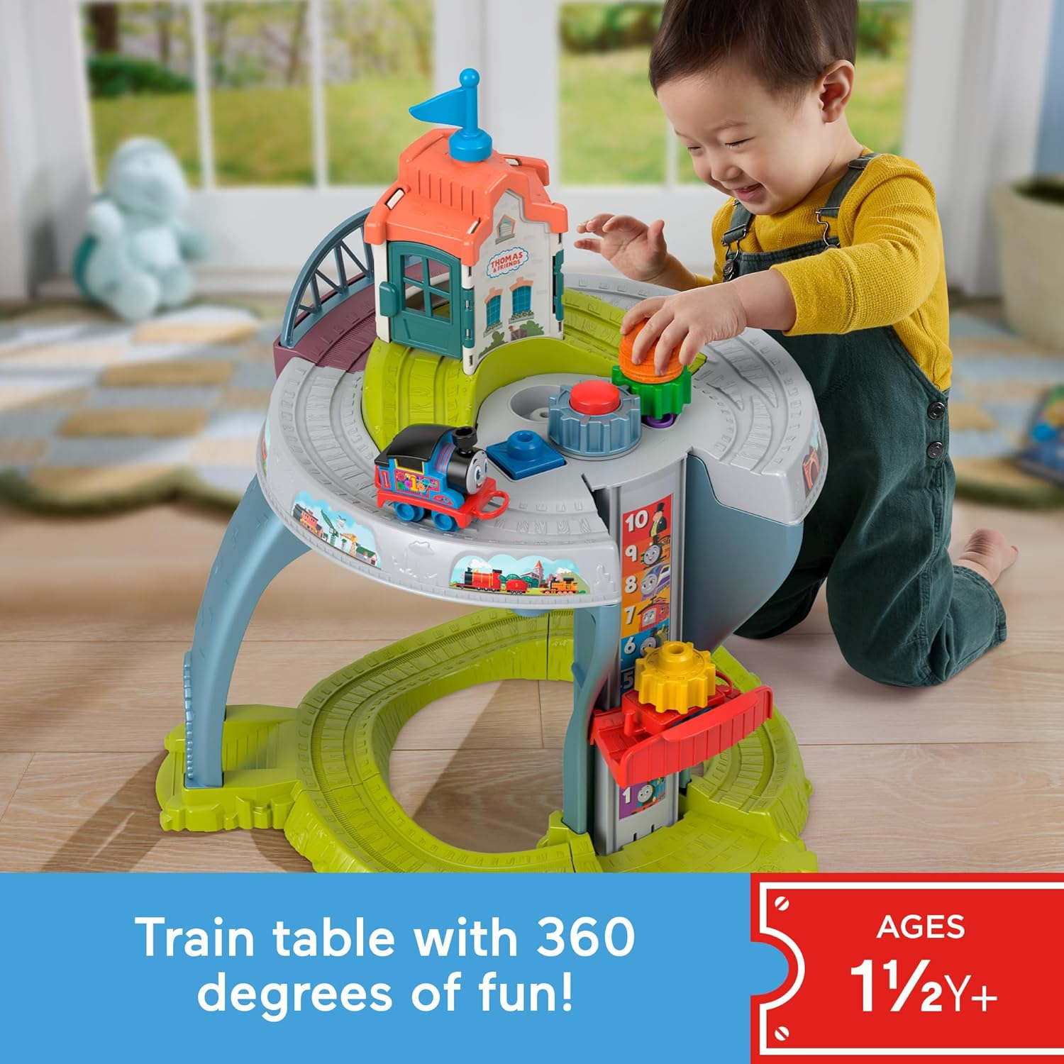 Thomas & Friends Toddler Toy My First Train Table with Track, Cargo Stacking & Fine Motor Activities for Kids Ages 18+ Months image number 5