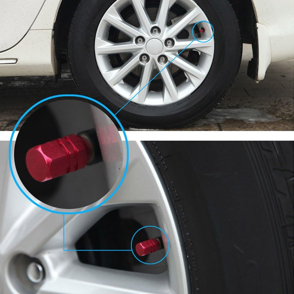 Yasao 4PCS Aluminum Car Wheel Tires Valves Tyre Stem Air Caps Airtight image number 2
