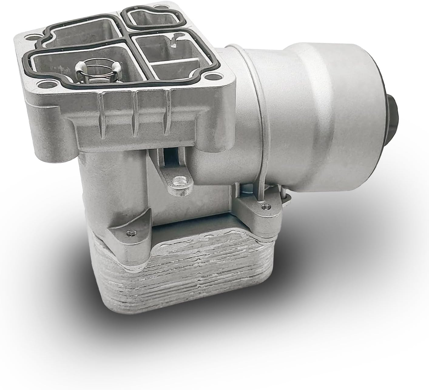 03L115389H Aluminum Engine Oil Cooler Fit for 2012-2014 VW Amarok Passat 2.0L TDI DIESEL, for 2012-2014 Audi A3 Q3 2.0L TDI DIESEL Oil Filter Housing Adapter Assembly Replace# 03L115389B, 03L115389C image number 4