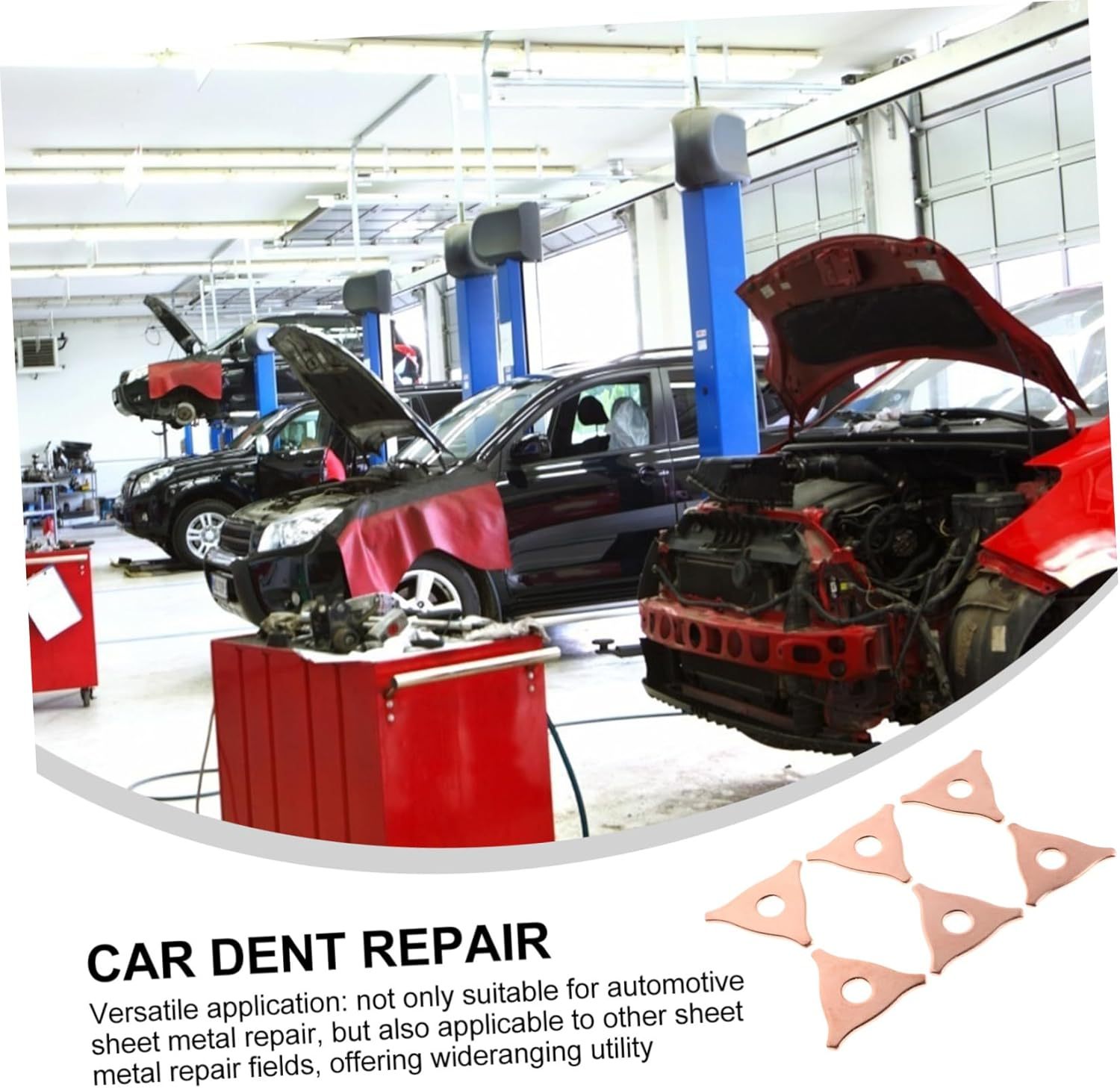 EXHUMKY 100Pcs Dent Removal Kit for Cars Dent Pulling Tool Set Metal Repair Equipment image number 1