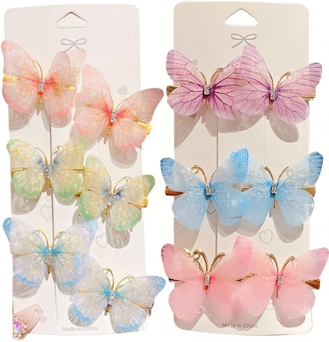 Zeayebsr Butterfly Hair Clips - 12 Pieces Hair Clips Girls Hair Accessories Butterfly Hair Clips Glitter Snap Hair Clips for Teenagers Women Hair Accessories Hair Clips Girls image number 1